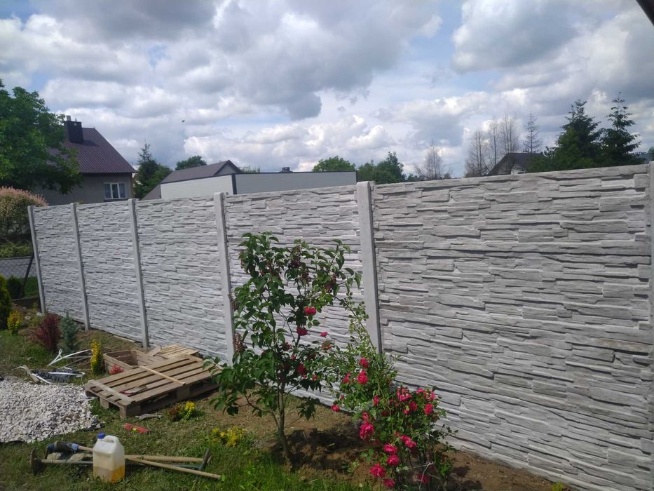 Płyta betonowa, ogrodzenie betonowe