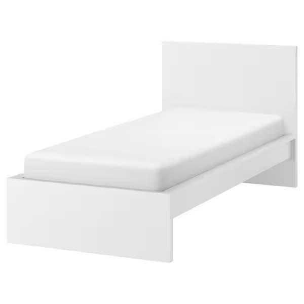 Cama Malm Ikea 90x200 + Estrado Ripas + Colchão Espuma