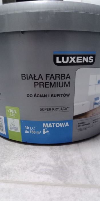 Biała farba lateksowa Premium Luxens 10L