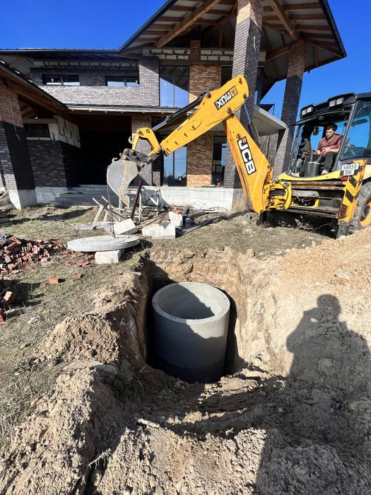 Септік під ключ, Вигрібні ями, Кільця бетоні, Траншеї