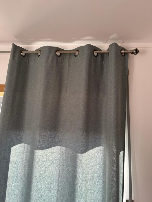 Conjunto de Cortinados quase  novos sala  azul /verde