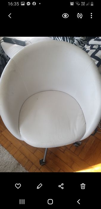 Fotel obrotowy krzesło  białe  ikea