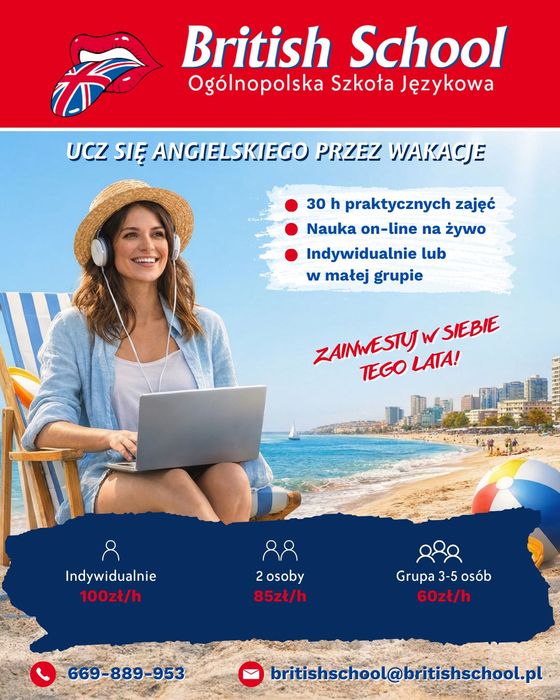 Język Angielki na wakacje