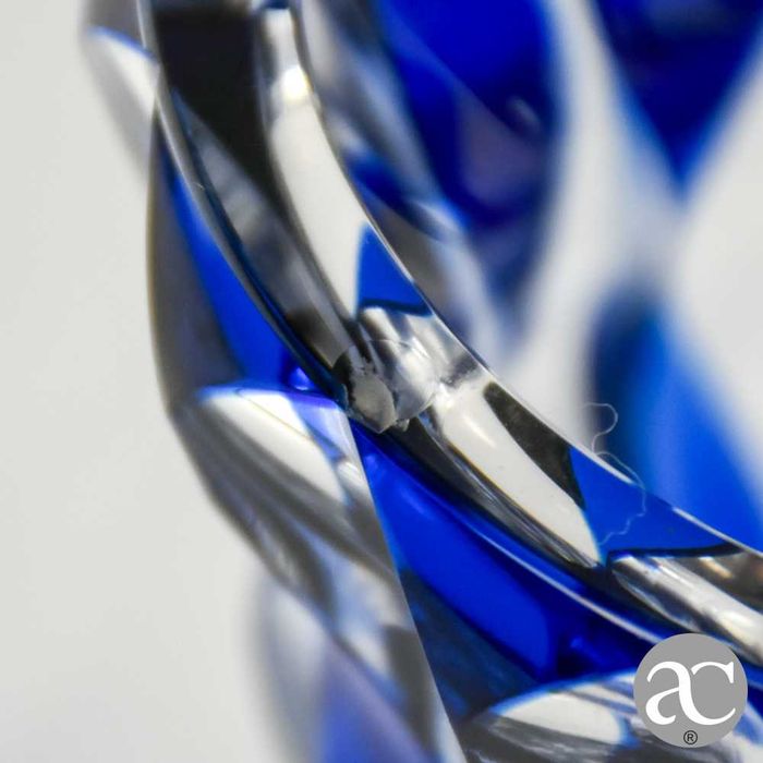 Jarra em Cristal Doublé Val Saint Lambert, anos 50, marcada na base