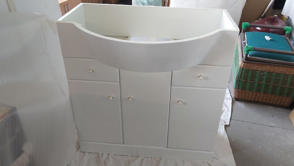 Zestaw mebli łazienkowych z lustrem z Holandii