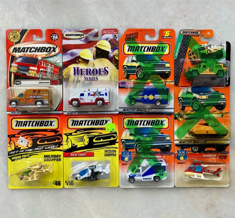 Matchbox, Police, Ambulance, Fire Truck, Military