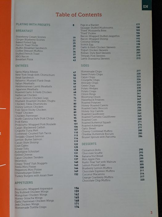Livro de receitas para Cosori - "Recipes"