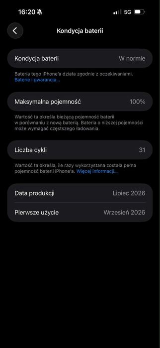 Iphone 17 pro max 100% bateria GWARANCJA