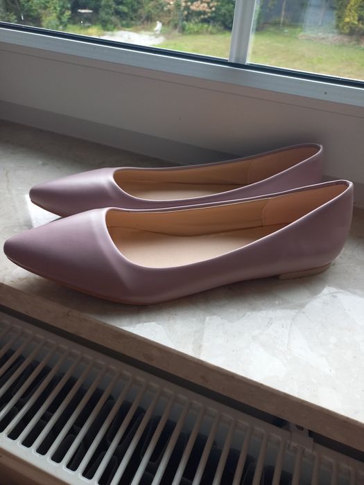 Liliowe botki r.40 nowe