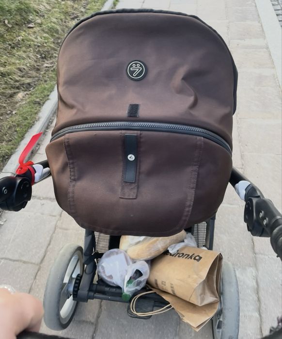 Mutsy Evo 2w1 gondola spacerówka śpiwór czekoladowy brązowy Wózek
