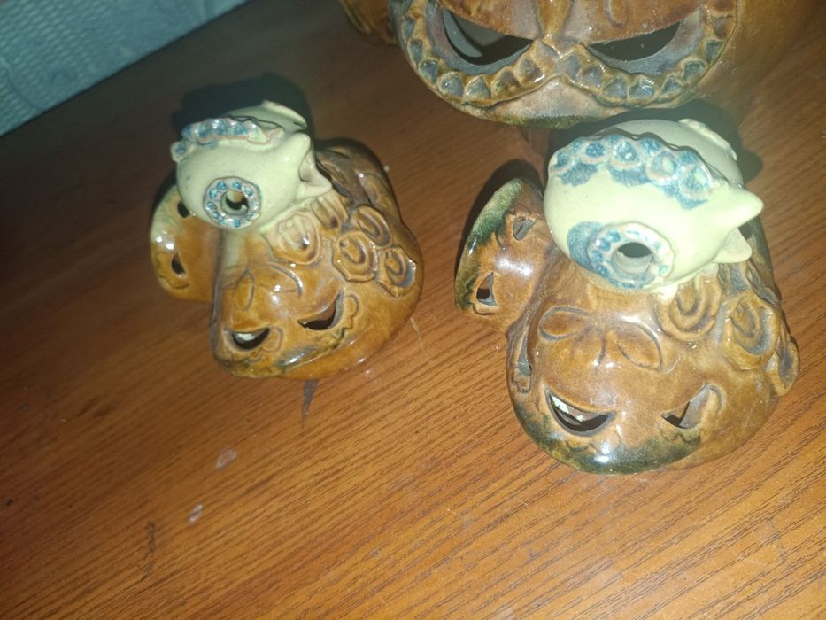 Глиняные статуэтки индюков