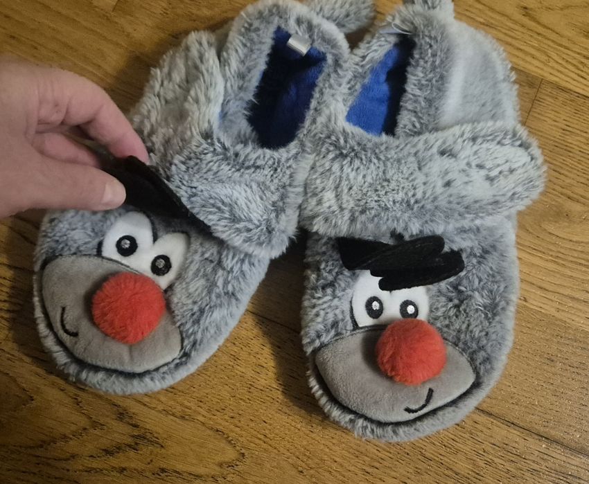 Kapcie miękkie chłopięce reniferki 35/36