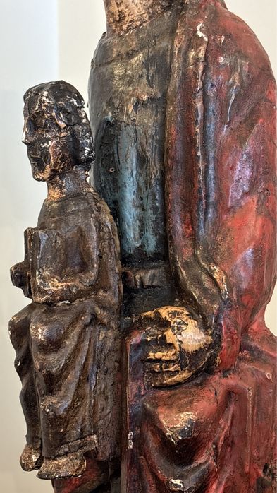 Estatueta / Escultura Policromada  Sedes Sapientiae - Arte Sacra