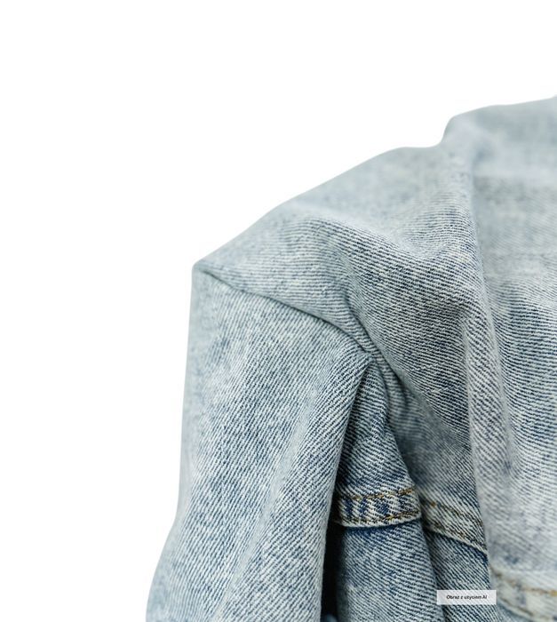 Kurtka jeansowa katana z dziurami niebieska Denim Core XS