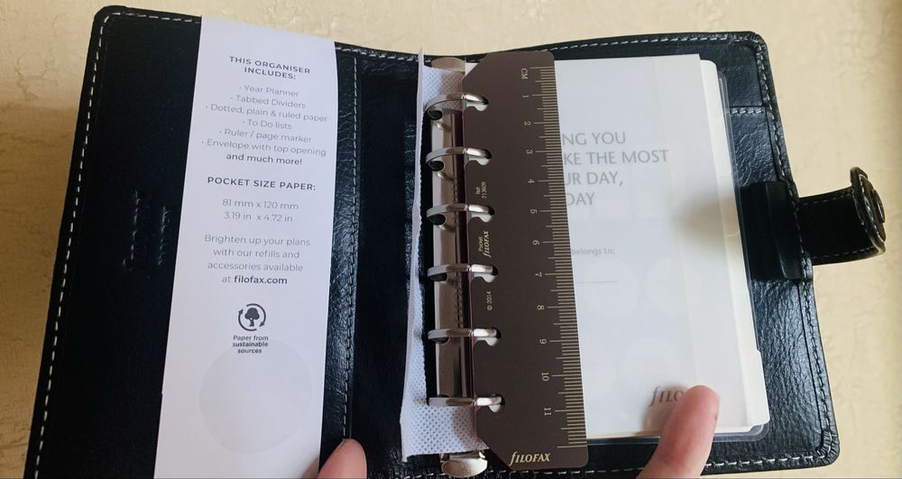 Filofax Malden Pocket. Шкіряний планер, блокнот, органайзер