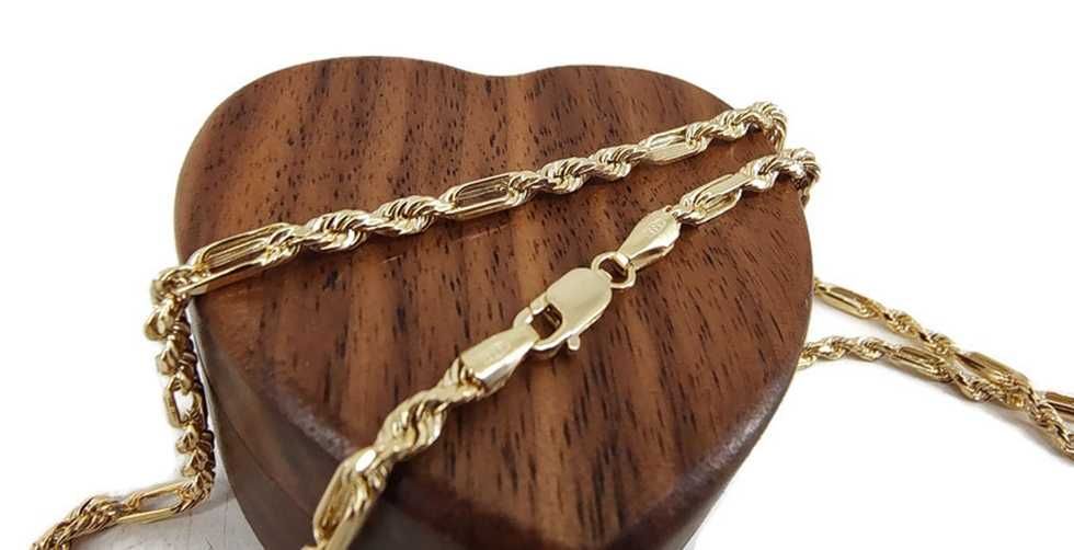 Śliczny złoty łańcuszek P.585, 45cm