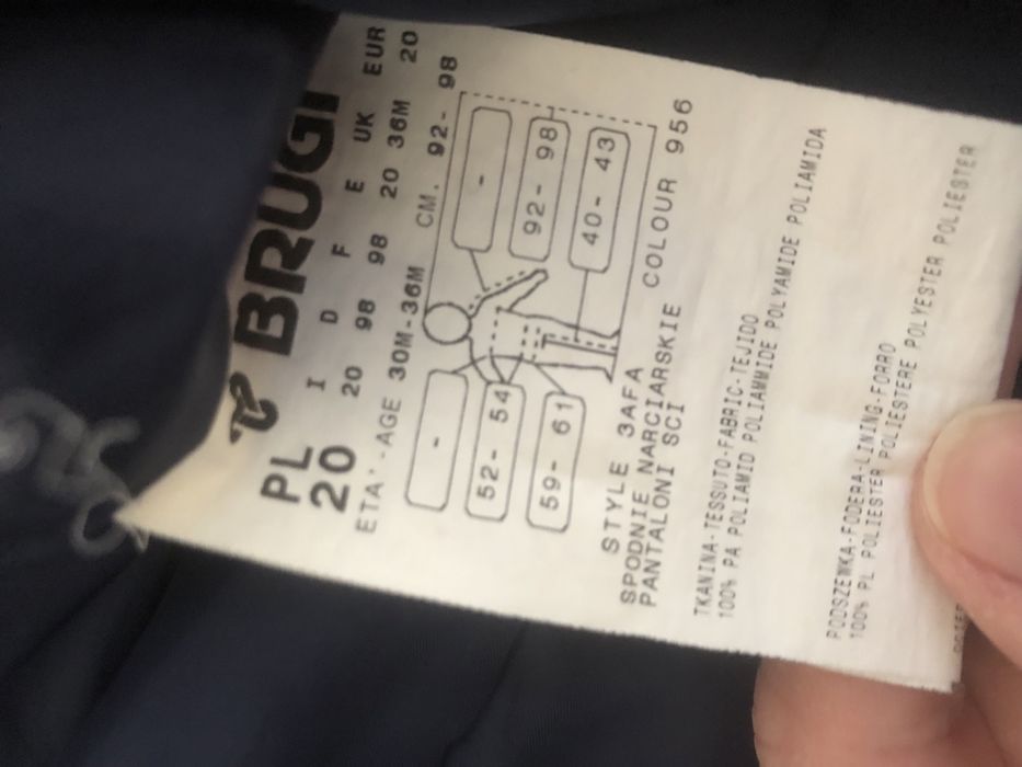 Spodnie zimowe Brugi nieprzemakalne 98/104