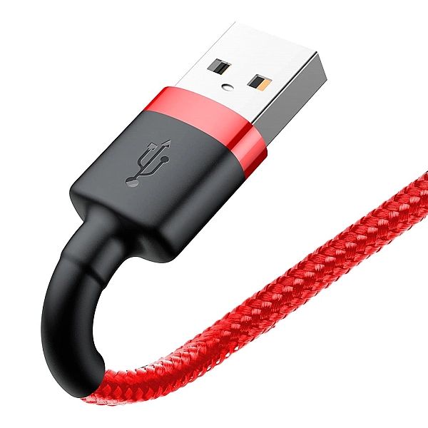Kabel Baseus Cafule USB-A / Lightning 2.4A QC 3.0/0.5 m - czerwony
