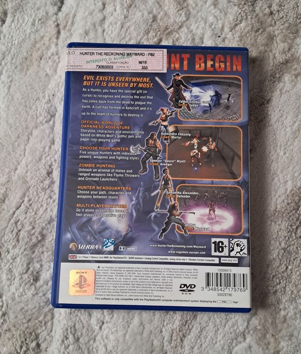 Hunter The reckoning ps2