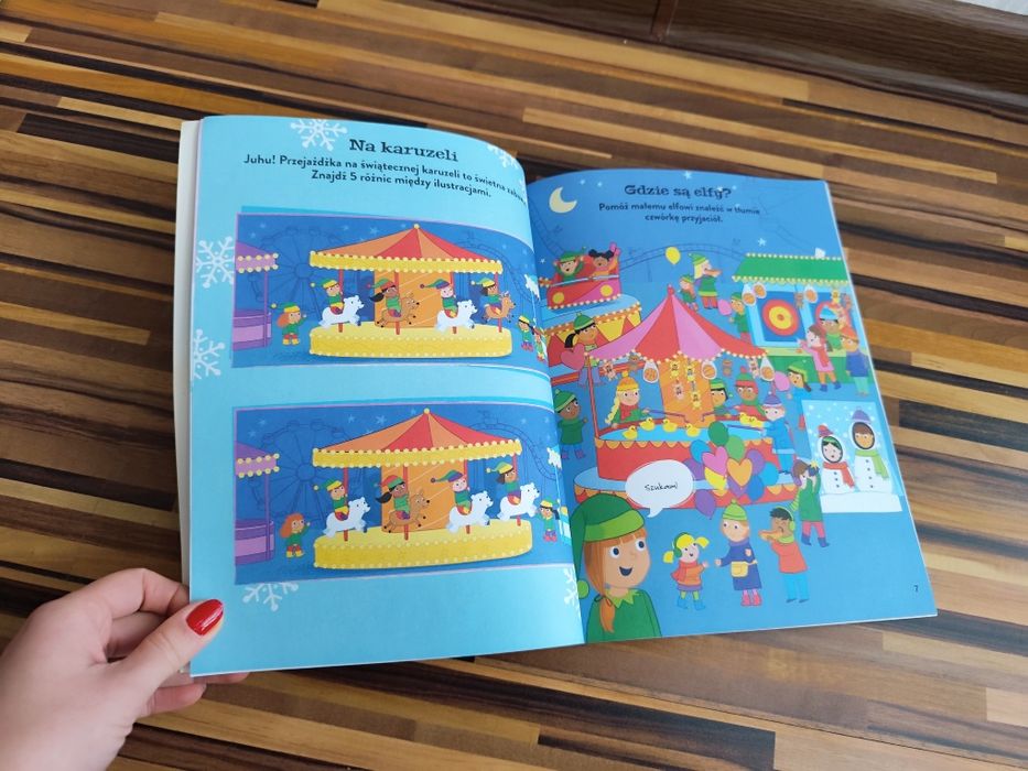 Wesołe święta książka świąteczna z naklejkami