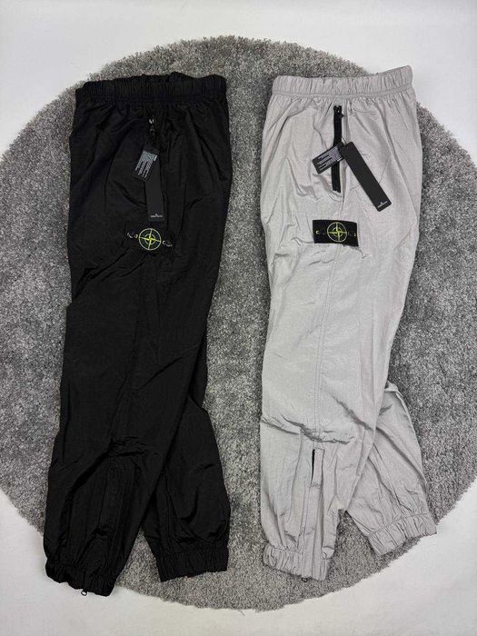 Нейлонові штани Stone Island Стон Айленд Стон чоловічі карго брюки нейлоновые мужские карго с патчем джоггеры gorpcore хайп уличный стиль черные серые