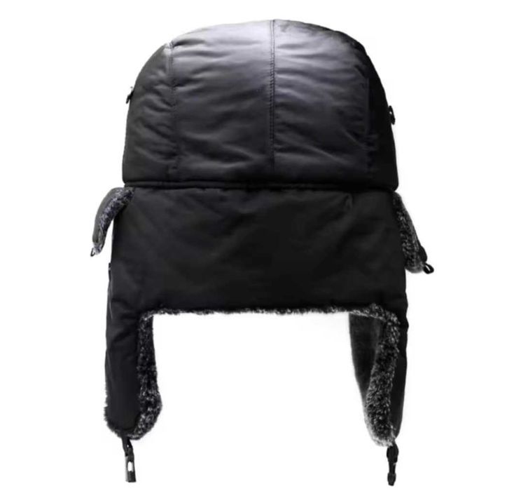 Czapka chłopięca zimowa uszatka szara 54 cm