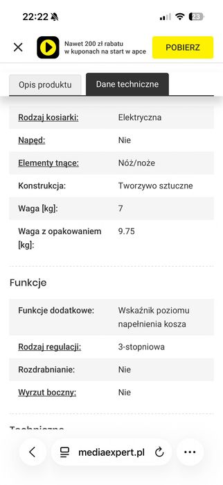 Kosiarka Joly różowa
