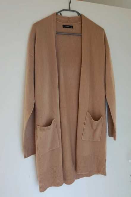 Sweter Reserved S 36 beżowy akryl kardigan