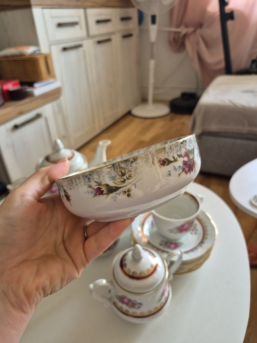 Półmisek salaterka porcelanowa Chodzież Iwona Złota Róża B013