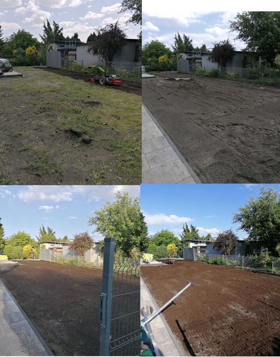 usługi zakładanie trawnika glebogryzarka separacyjna koszenie