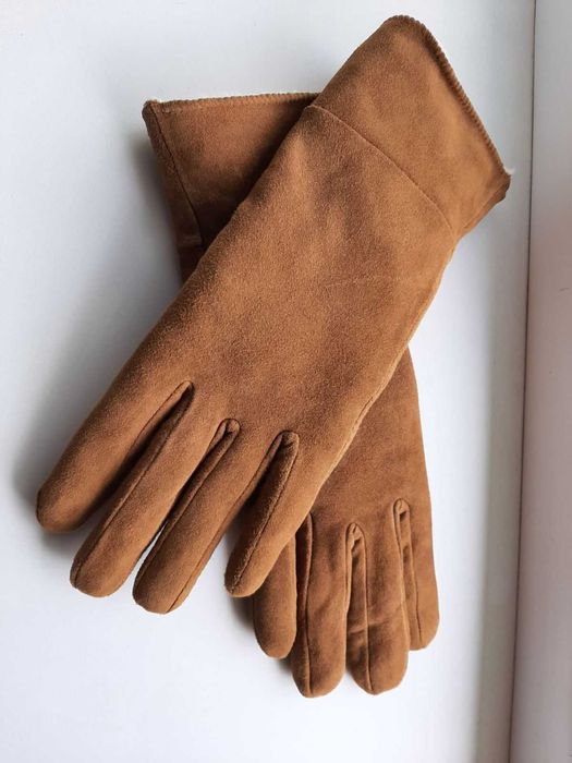 Рукавички  шкіряні, натуральна замша. Нові рукавички.