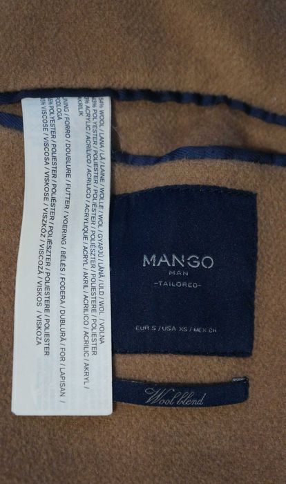 Płaszcz Wełna Mango Rozmiar S 180/96 Kolor Beżowy