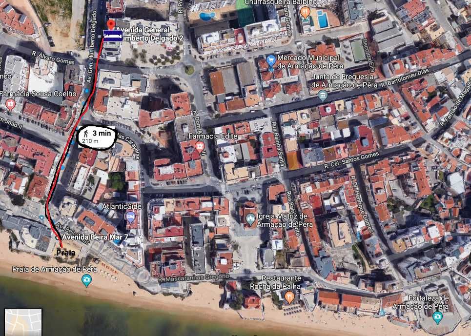 Armação de Pera Setembro c/ garagem/ 210m da Praia