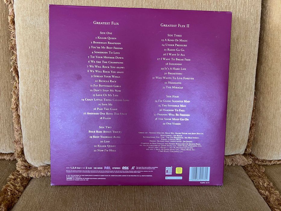 LaserDisc - Queen Greatest Flix 1 & 2