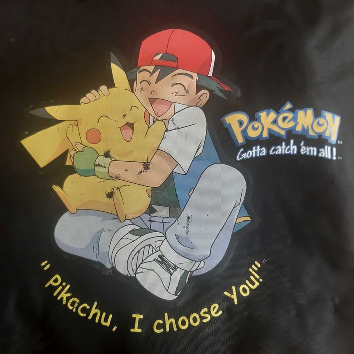 Vintage 90s Saco Mochila Nintendo Pikachu Pokemon Alsa Ajustável