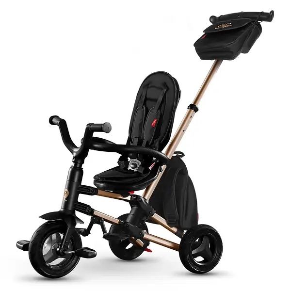 Складаний триколісний дитячий велосипед Qplay Nova+ Rebbel/Чорний вело