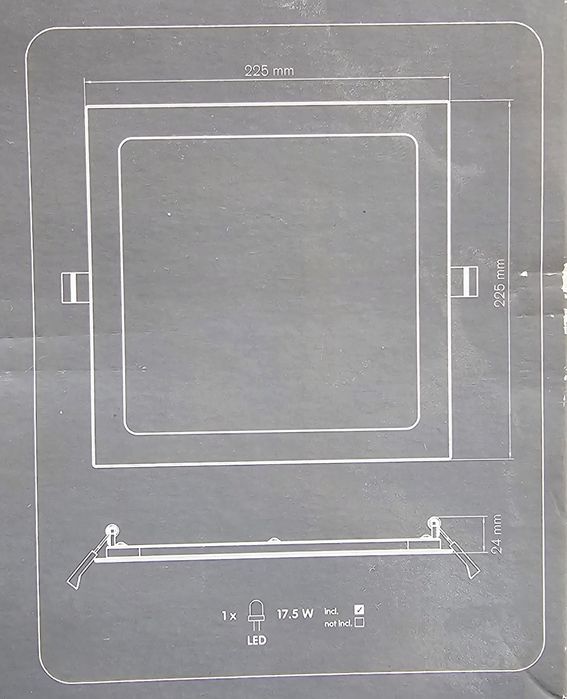 Nowy plafon, lampa sufitowa, oświetlenie wnękowe LED