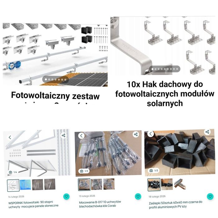 Zestaw montażowy do instalacji fotowoltaicznych