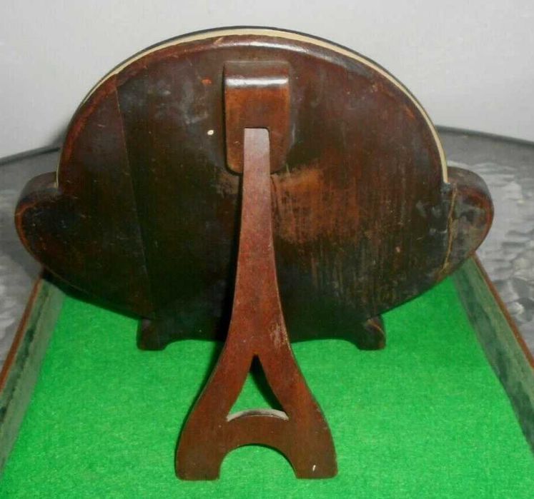 Espelho de mesa WC Art Déco madeira/sintético/metal anos 30