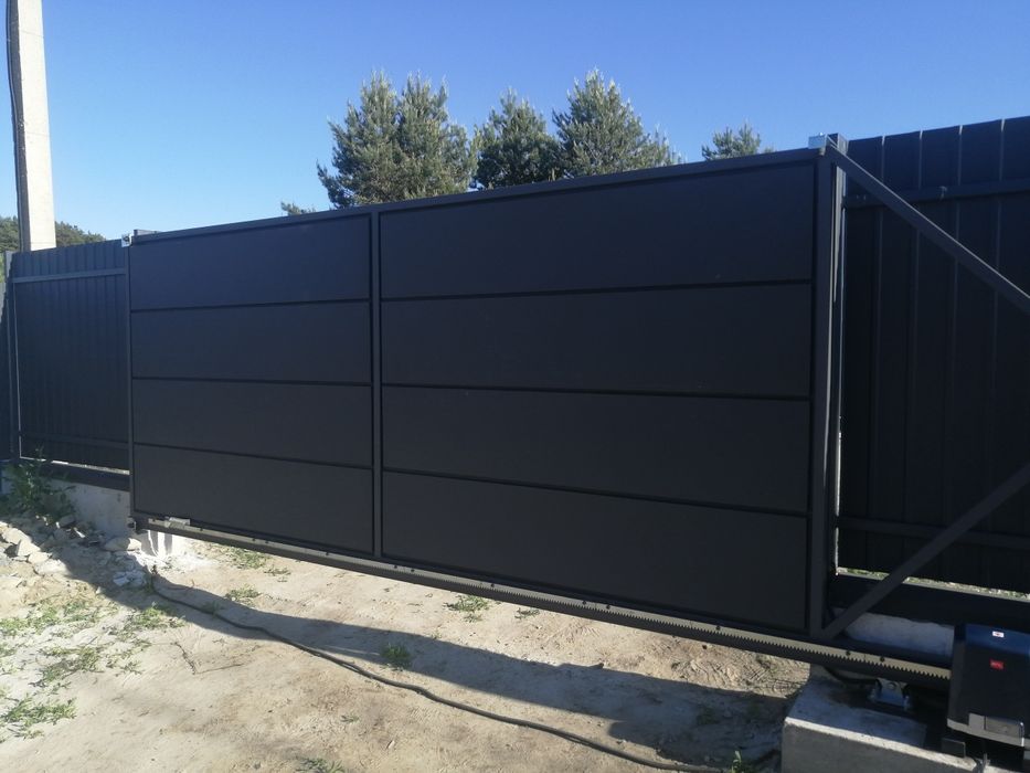 Ворота металеві, відкатні, розпашні, паркан, брама