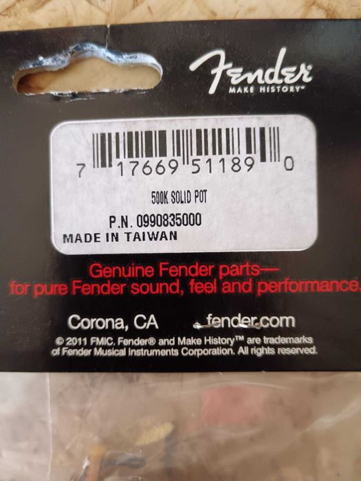 Fender 500K Solid Shaft pot volume or tone
