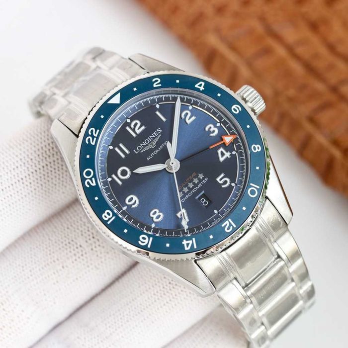 Годинник автоматичний  Longines Spirit Zulu Time 42мм синій