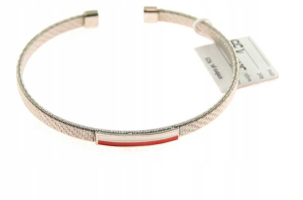 Srebrna bransoletka PATRIOTYCZNA POLSKA FLAGA srebro p.925 17,5 cm