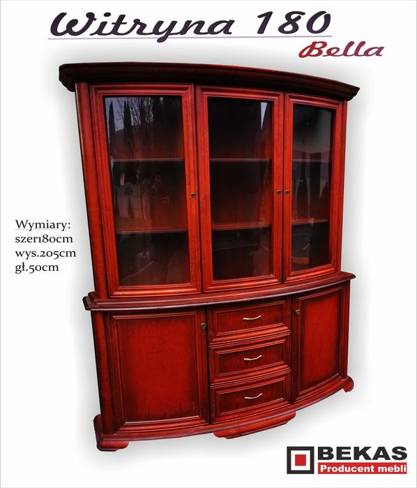 Klasyczna Stylowa elegancka Witryna Bella Producent BEKAS PROMOCJA