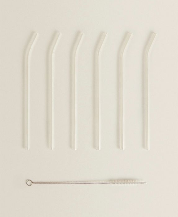 Conjunto 6 Palhinhas Borossilicato Zara Home NOVO