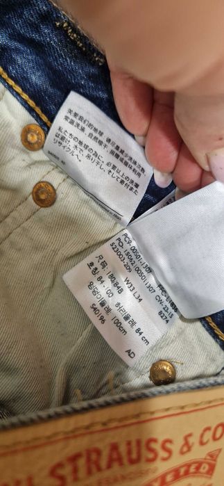 Jeansy Męskie Levi's 501 – W33 L34 – Proste Nogawki