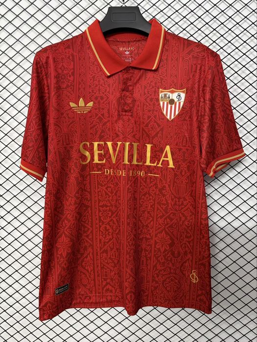 Camisola Oficial Sevilla FC Vermelha e Dourada – Edição Especial. Do S até ao 4XL