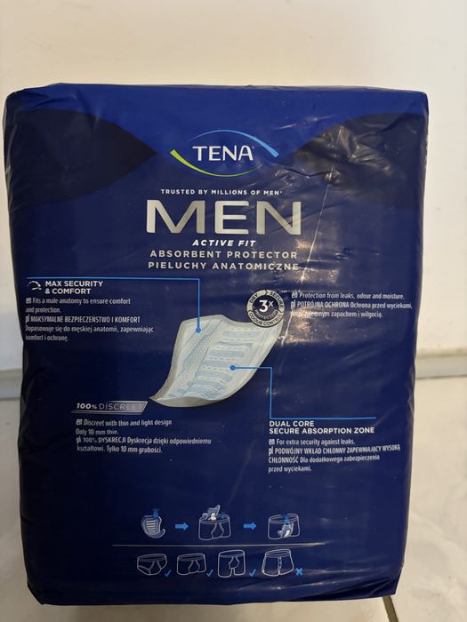 Tena Men pieluchy anatomiczne level 3 20 szt. Nowe