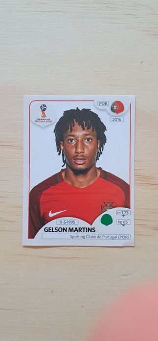 Cromo futebol de Gelson Martins(Mundial 2018)da Panini