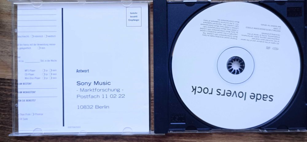 Sade  lovers rock cd